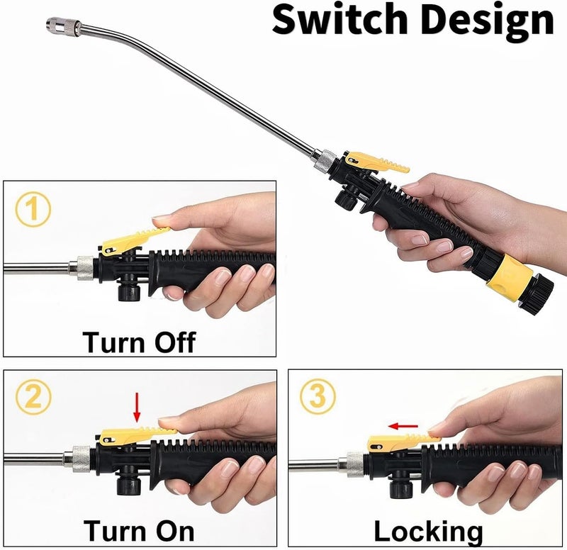 VanPet RV Water Heater Tank Rinser,Metal Tube Water Tank Flusher,Powerful Water Spray,Flushes and Removes Sediment and Scale from RV Water Heater (Flush Wand) - Image 5